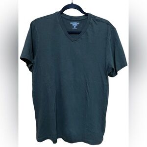 J. Crew Mercantile Broken-in Short Sleeve Dark Green V-Neck T-Shirt Size Medium.